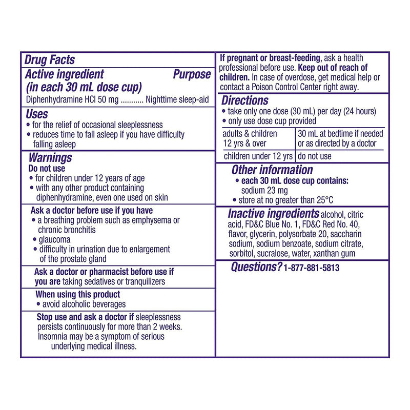 ZzzQuil™ Sleep Aid 6 oz. Liquid 50 mg / 30 mL Strength (832901_EA) 1/EA
