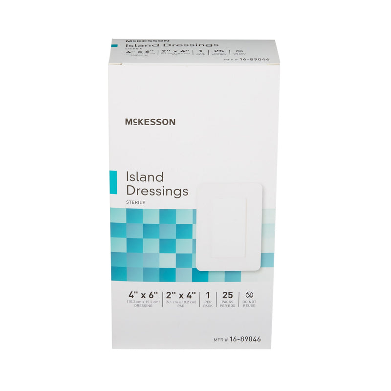 McKesson Island Dressing 4 X 6 Inch Rectangle Sterile (488923_CS) 100/CS