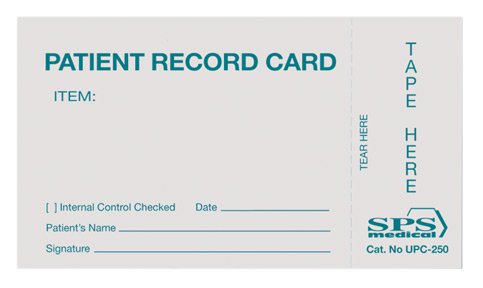 SPS Medical Supply Sterilization Record Card Steam / EO Gas / Gas Plasma (706295_PK) 250/PK