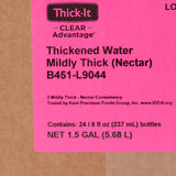Thick-It® Clear Advantage® Thickened Water 8 oz. Bottle Unflavored Liquid IDDSI Level 2 Mildly Thick (734893_CS) 24/CS