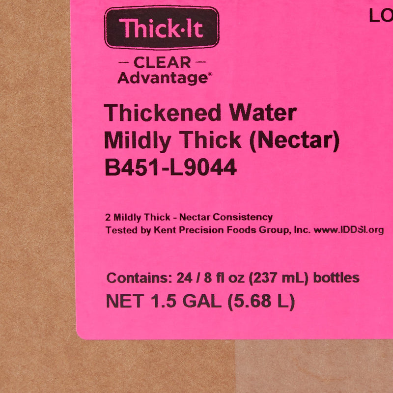 Thick-It® Clear Advantage® Thickened Water 8 oz. Bottle Unflavored Liquid IDDSI Level 2 Mildly Thick (734893_CS) 24/CS