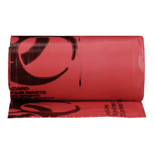 McKesson Biohazard Waste Bag Biohazard Symbol / Infectious Waste 7 to 10 gal. Red 24 X 24 Inch (206098_CS) 500/CS