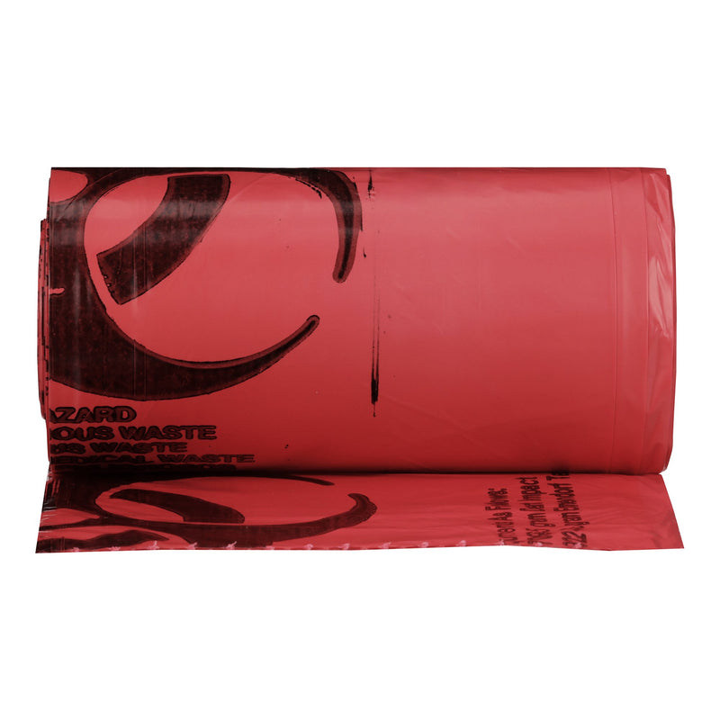 McKesson Biohazard Waste Bag Biohazard Symbol / Infectious Waste 7 to 10 gal. Red 24 X 24 Inch (206098_CS) 500/CS