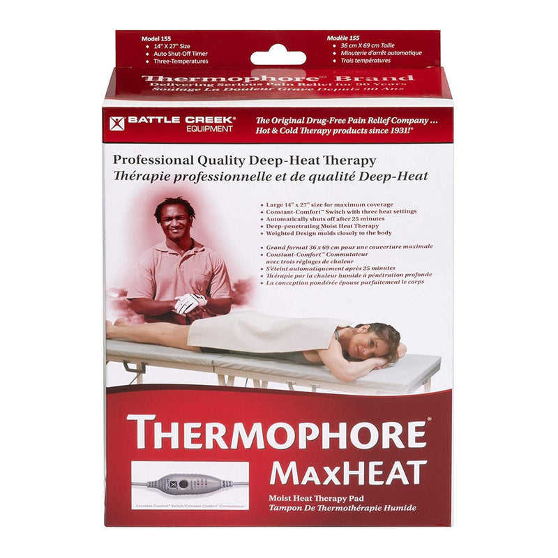 Thermophore® MaxHEAT™ Moist Heating Pad Back / Hip / Leg / Shoulders Large Cotton Blend Cover Reusable (540872_EA) 1/EA