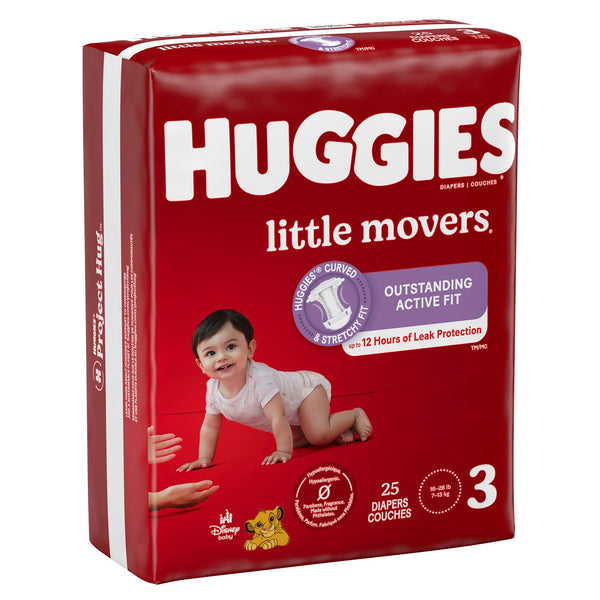 Huggies® Little Movers Unisex Baby Diaper Size 3 Disposable Moderate Absorbency (1128667_PK) 25/PK