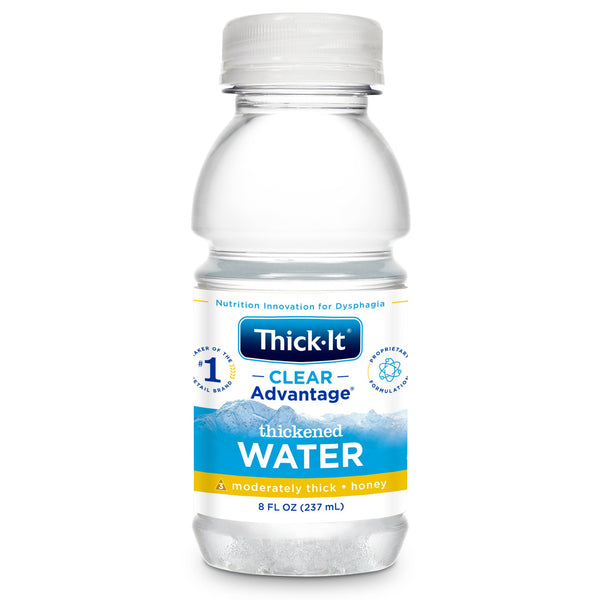 Thick-It® Clear Advantage® Thickened Water 8 oz. Bottle Unflavored Liquid IDDSI Level 3 Moderately Thick/Liquidized (734892_CS) 24/CS