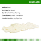 McKesson Confiderm® Exam Glove Small NonSterile Latex Standard Cuff Length Smooth Ivory Not Rated (354435_BX) 100/BX