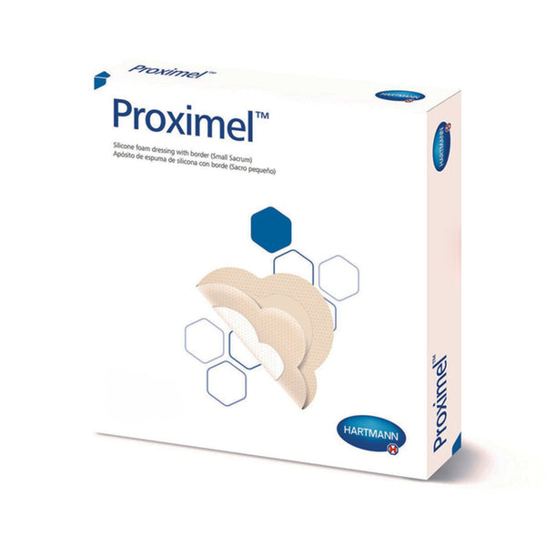 Proximel® Foam Dressing 4 X 12 Inch With Border Waterproof Film Backing Silicone Adhesive Rectangle Sterile (1242749_BX) 5/BX