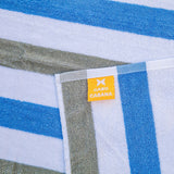 Hospeco® Cabo Cabana Chaise Cover 30x85 Grey/Navy, Pack of 2 (CC-CABOCABANA-GY/NV) Pack of 2