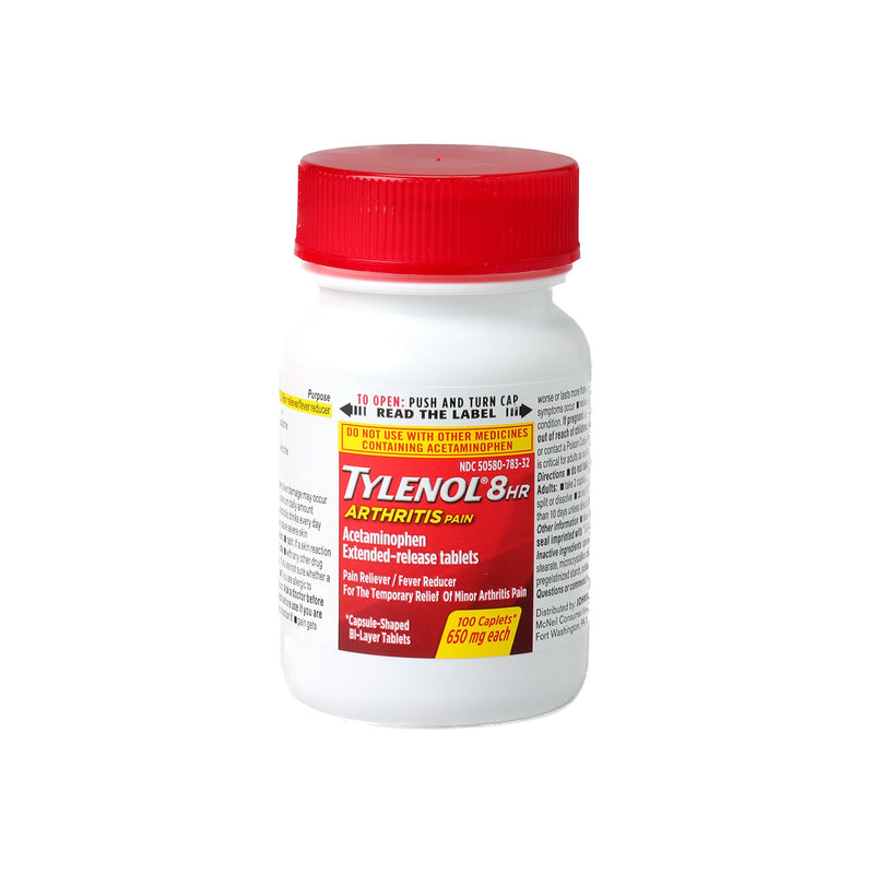 Tylenol® Arthritis Pain Relief 650 mg Strength Acetaminophen Caplet 100 per Bottle (1189607_BT) 1/BT