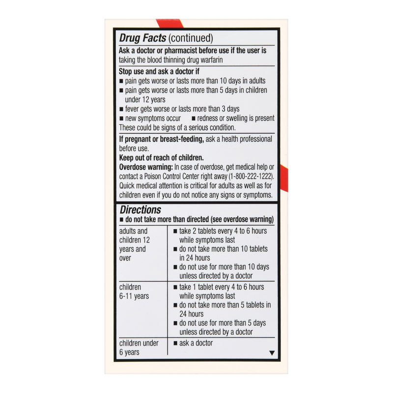 Foster & Thrive™ Pain Relief 325 mg Strength Acetaminophen Tablet 100 per Bottle (1238910_BT) 1/BT