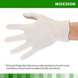 McKesson Confiderm® Exam Glove Medium NonSterile Latex Standard Cuff Length Textured Fingertips Ivory Not Rated (921593_BX) 100/BX