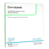 DermaLevin® Foam Dressing 6 X 6 Inch With Border Waterproof Backing Hydrocolloid Adhesive Square Sterile (584140_BX) 10/BX