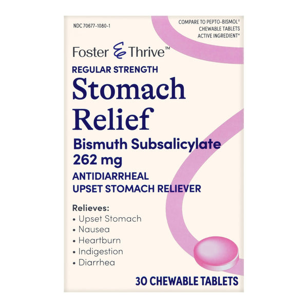 Foster & Thrive™ Anti-Diarrheal 262 mg Strength Chewable Tablet 30 per Box (1235080_CT) 30/CT