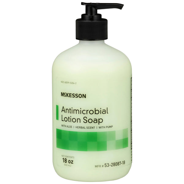 McKesson Antimicrobial Soap Lotion 18 oz. Pump Bottle Herbal Scent (937908_EA) 1/EA
