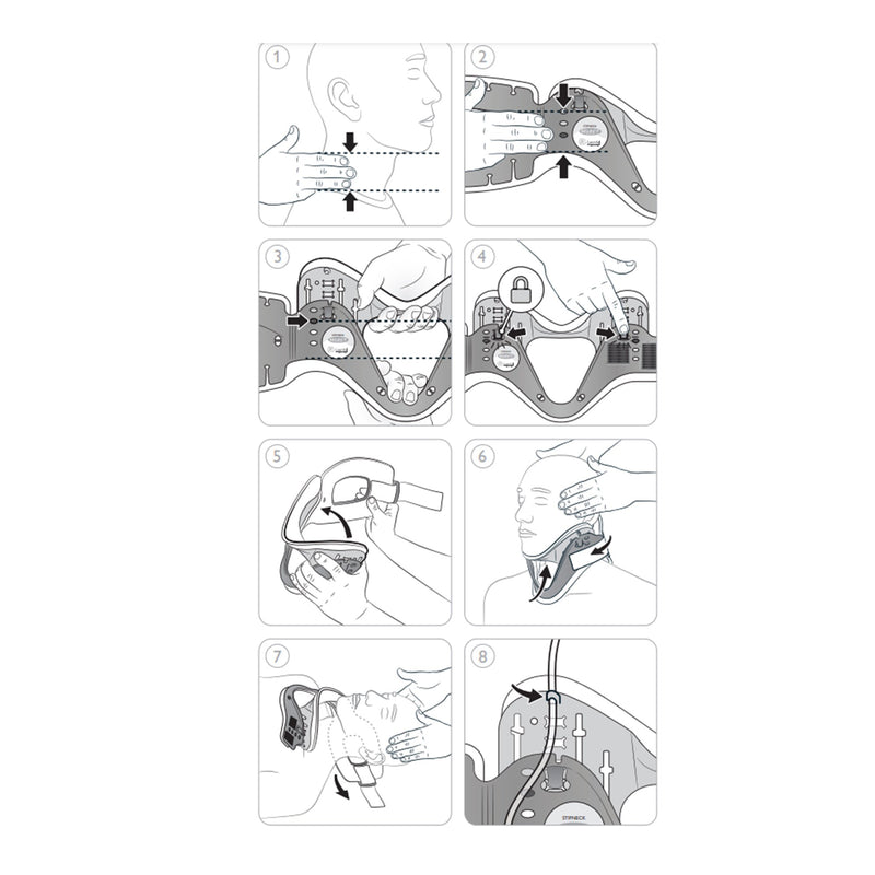 Stifneck® Pedi-Select™ Extrication Cervical Collar Preformed Pediatric Child Size One-Piece / Trachea Opening (1107056_EA) 1/EA