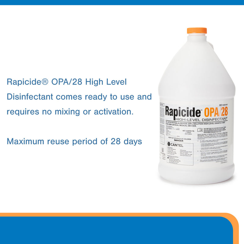 Rapicide™ OPA/28 OPA High-Level Disinfectant RTU Liquid 1 gal. Jug Reusable (835023_CS) 4/CS