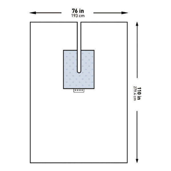 McKesson Orthopedic Drape U-Drape with Split 76 W X 110 L Inch Sterile (1101302_CS) 24/CS