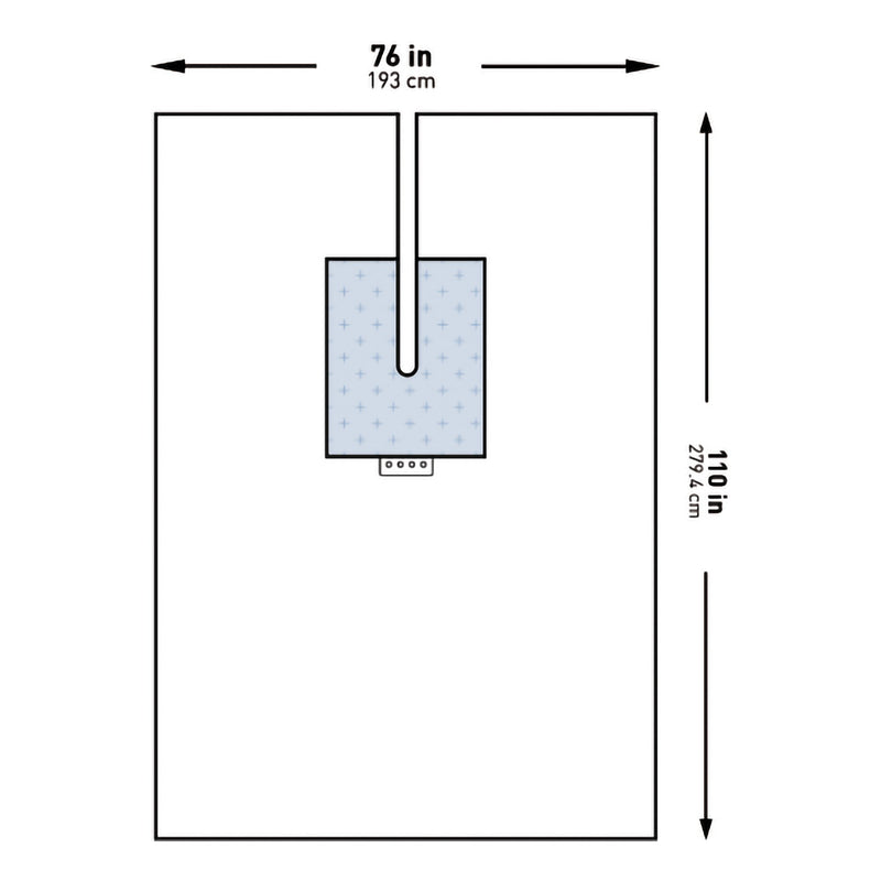 McKesson Orthopedic Drape U-Drape with Split 76 W X 110 L Inch Sterile (1101302_CS) 24/CS