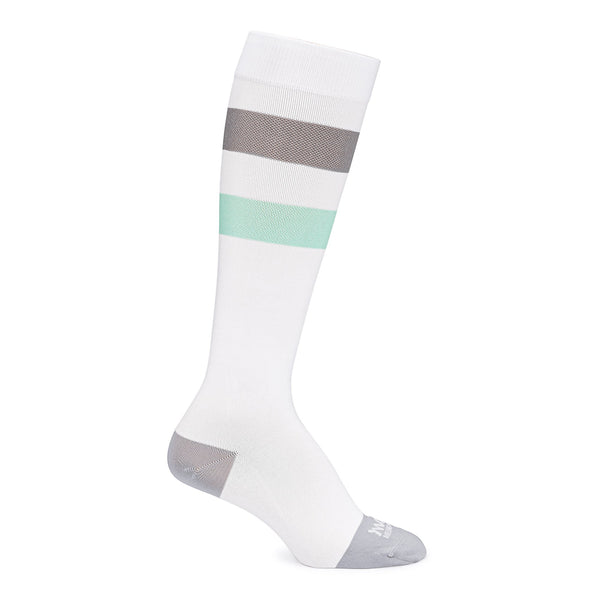 Motif Medical Maternity Compression Socks Knee High Medium White / Gray / Green Closed Toe (1196691_PR) 1/PR