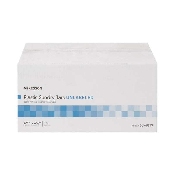 McKesson Sundry Jar 4-1/4 X 6-1/2 Inch Plastic Clear (501997_EA) 1/EA