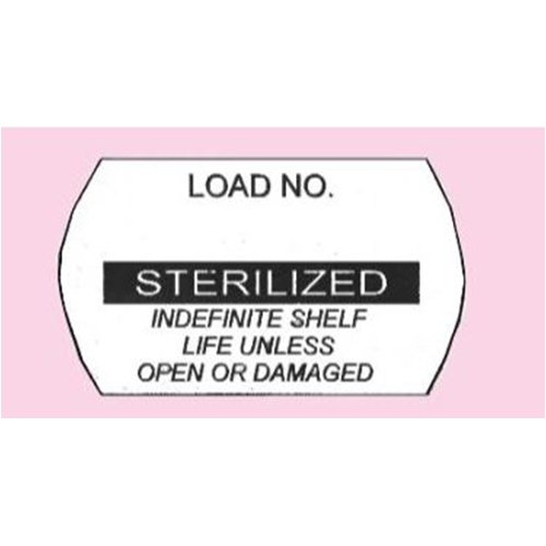 Healthmark Industries Pre-Printed Label Laboratory Use Black / White Sterilized Black Sterilization Label (1199458_RL) 1/RL