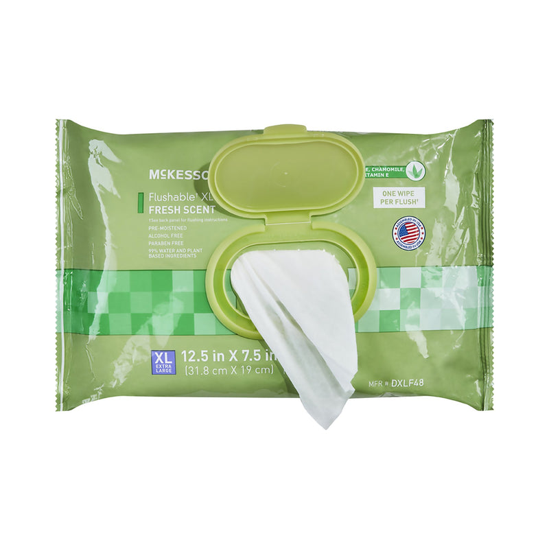 McKesson Flushable Personal Wipe Soft Pack Scented 48 Count (1241746_PK) 48/PK