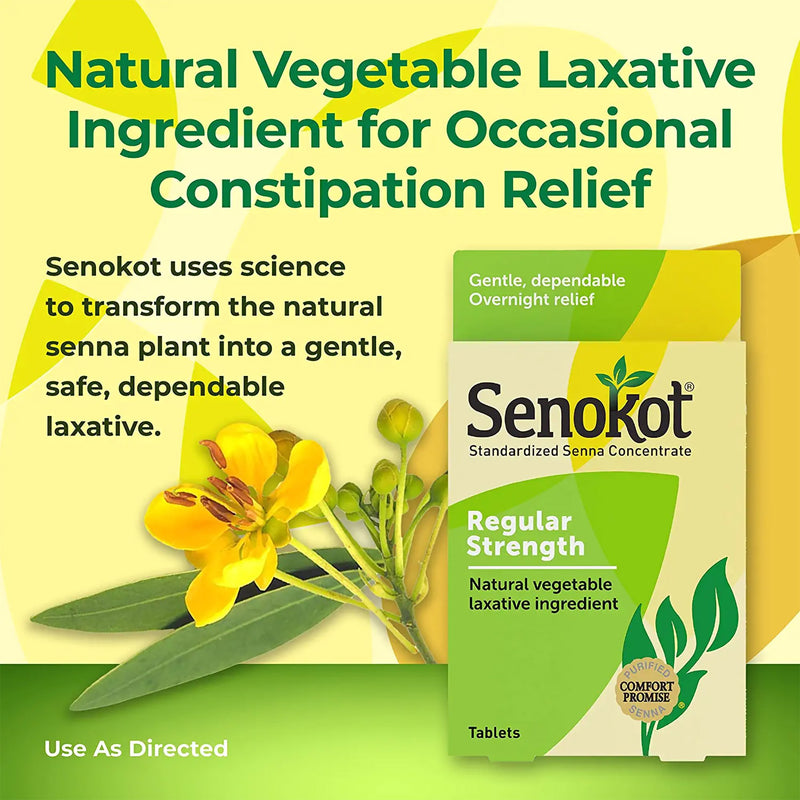 Senokot® Laxative Tablet 50 per Bottle 8.6 mg Strength Sennosides (830858_BT) 1/BT