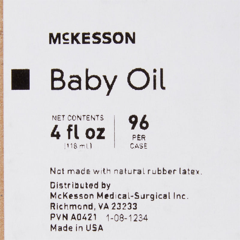 McKesson Baby Oil 4 oz. Bottle Scented Oil (864689_CS) 96/CS