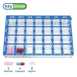 Pharmadose® Locking Pill Planner Pill Organizer Small 7 Day 4 Dose (1146030_CT) 6/CT