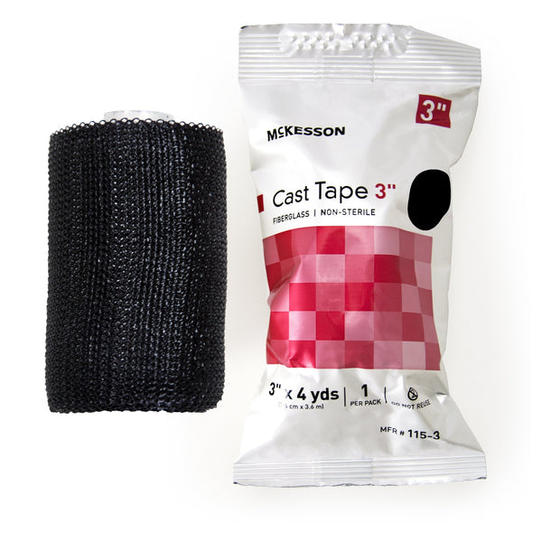 McKesson Cast Tape 3 Inch X 12 Foot Fiberglass Black (733691_BX) 10/BX