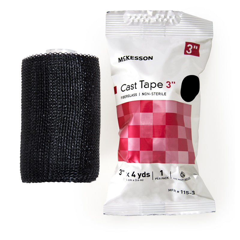McKesson Cast Tape 3 Inch X 12 Foot Fiberglass Black (733691_BX) 10/BX