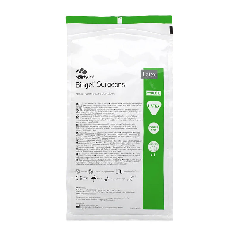Biogel® Surgeons Surgical Glove Size 8 Sterile Latex Standard Cuff Length Micro-Textured Straw Not Chemo Approved (184863_BX) 50/BX