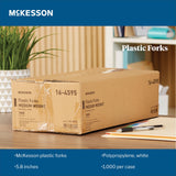 McKesson Fork Medium Weight White Polypropylene (959243_CS) 1000/CS