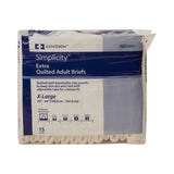 Wings™ Extra Quilted Unisex Adult Incontinence Brief X-Large Disposable Moderate Absorbency (846765_BG) 15/BG