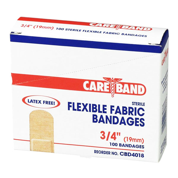 Careband™ Adhesive Strip 3/4 X 3 Inch Fabric Rectangle Tan Sterile (329352_BX) 100/BX