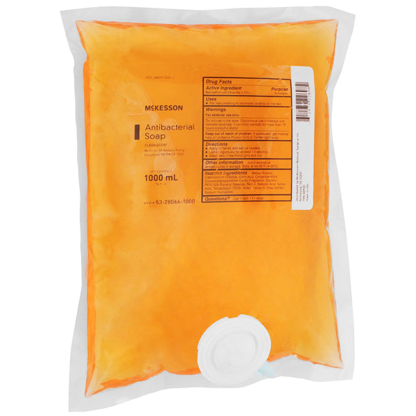 McKesson Antibacterial Soap Liquid 1,000 mL Dispenser Refill Bag Clean Scent (1067681_CS) 10/CS