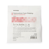 McKesson Foam Dressing 7 X 7 Inch With Border Film Backing Acrylic Adhesive Square Sterile (1138301_BX) 10/BX