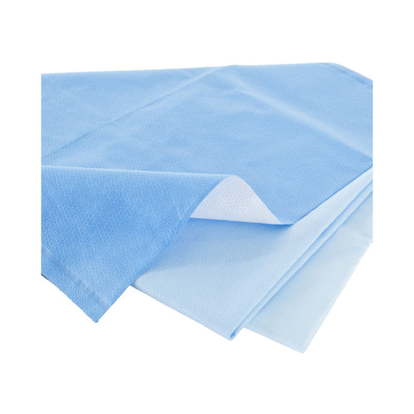 QUICK CHECK* H300 Sterilization Wrap White / Blue 45 X 45 Inch Dual Layer SMS Polypropylene Steam / EO Gas / Hydrogen Peroxide (809417_CS) 48/CS