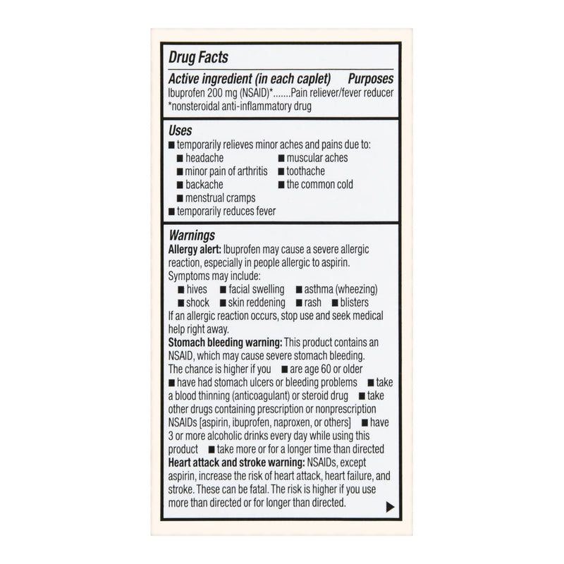 Foster & Thrive™ Pain Relief 200 mg Strength Ibuprofen Caplet 100 per Bottle (1238943_BT) 1/BT
