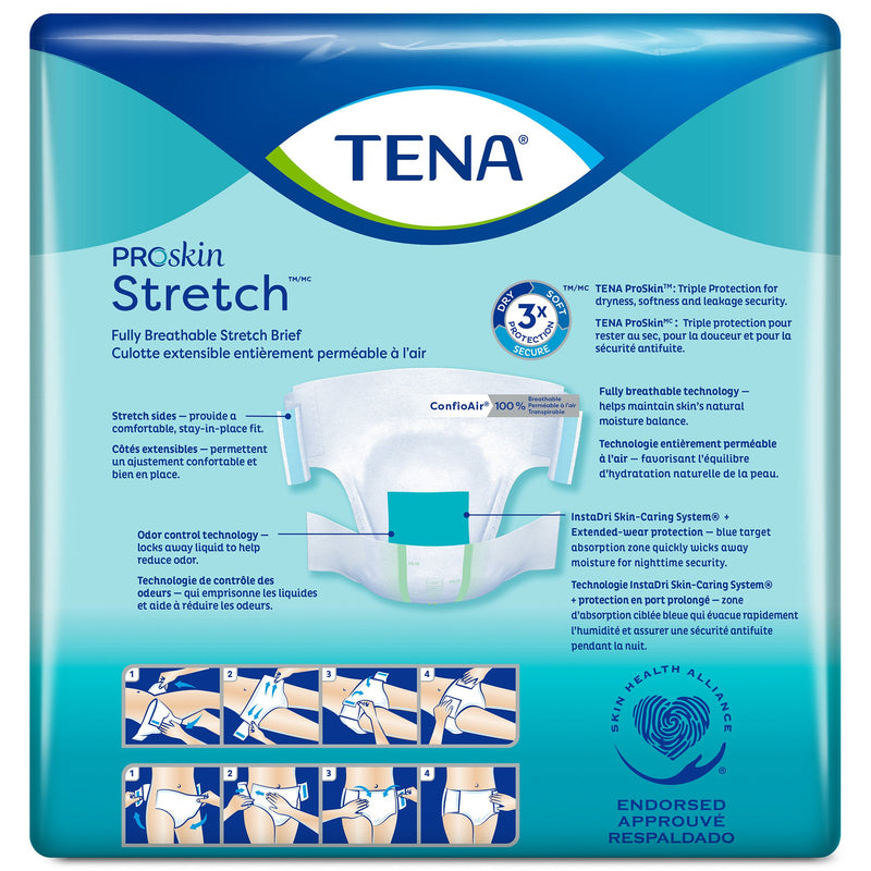 TENA ProSkin Stretch™ Super Unisex Adult Incontinence Brief 3X-Large Disposable Heavy Absorbency (897121_PK) 8/PK