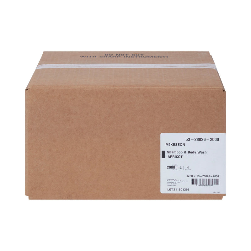 McKesson Shampoo and Body Wash 2,000 mL Dispenser Refill Bag Apricot Scent (468270_CS) 4/CS