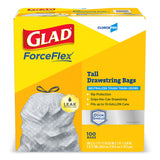 CloroxPro® Glad® ForceFlex Tall Kitchen Trash Bag 13 gal. Gray LLDPE 0.95 mil 24 X 28 Inch Flat Pack (741364_CS) 100/CS