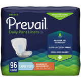 Prevail® Daily Pant Liners Incontinence Liner 28 Inch Length Moderate Absorbency Polymer Core Large Plus (747198_CS) 96/CS