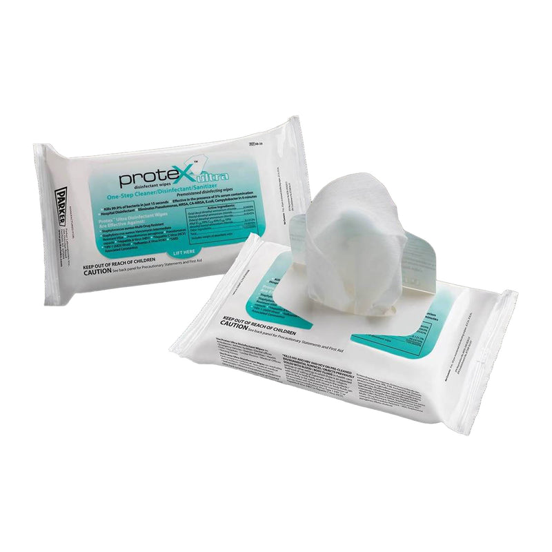 Protex™ Ultra Surface Disinfectant Cleaner Premoistened Broad Spectrum Manual Pull Wipe 60 Count Soft Pack Lemon Scent NonSterile (1181627_BX) 12/BX