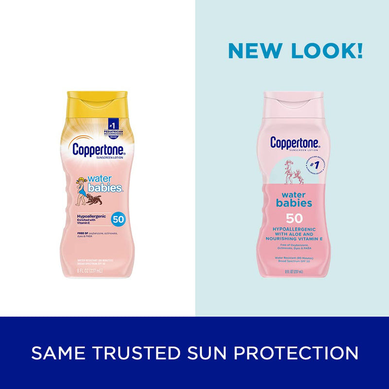 Coppertone® Water Babies Sunscreen SPF 50 Lotion 8 oz. Bottle (1231877_EA) 1/EA
