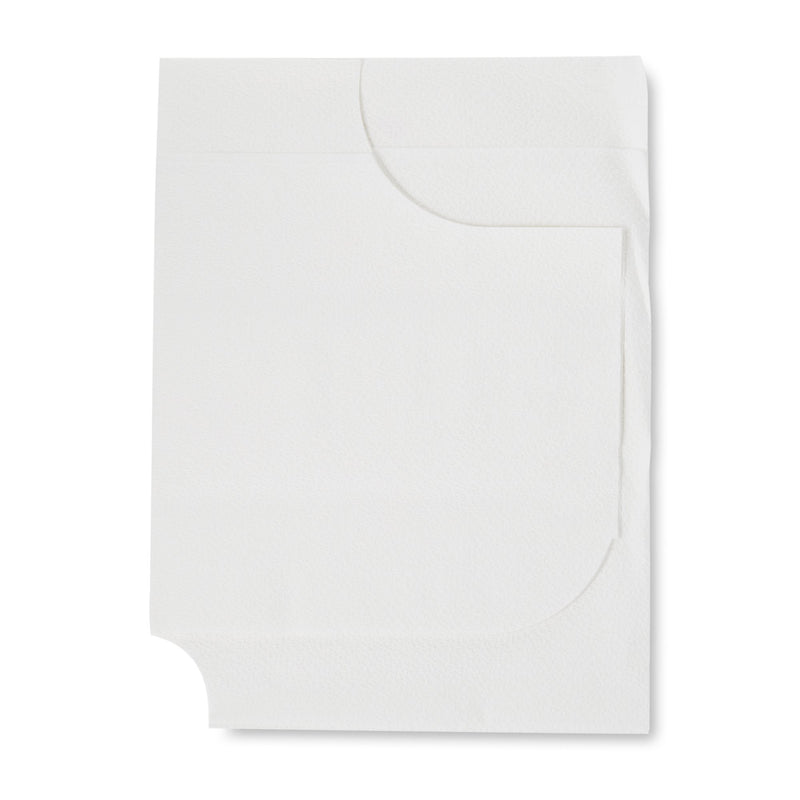 McKesson Exam Cape White One Size Fits Most Front / Back Opening Without Closure Unisex Disposable (146463_CS) 100/CS