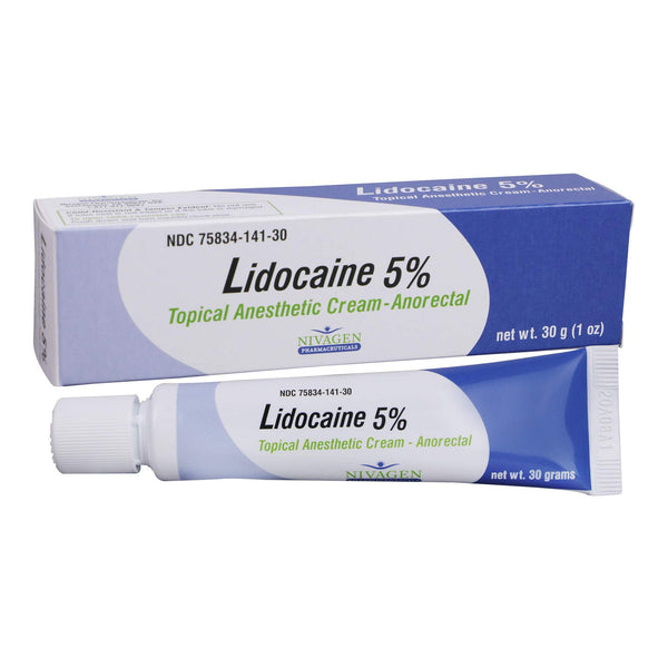 Patrin Pharma Inc Topical Pain Relief 5% Strength Lidocaine HCl Cream 30 Gram (1261056_EA) 1/EA