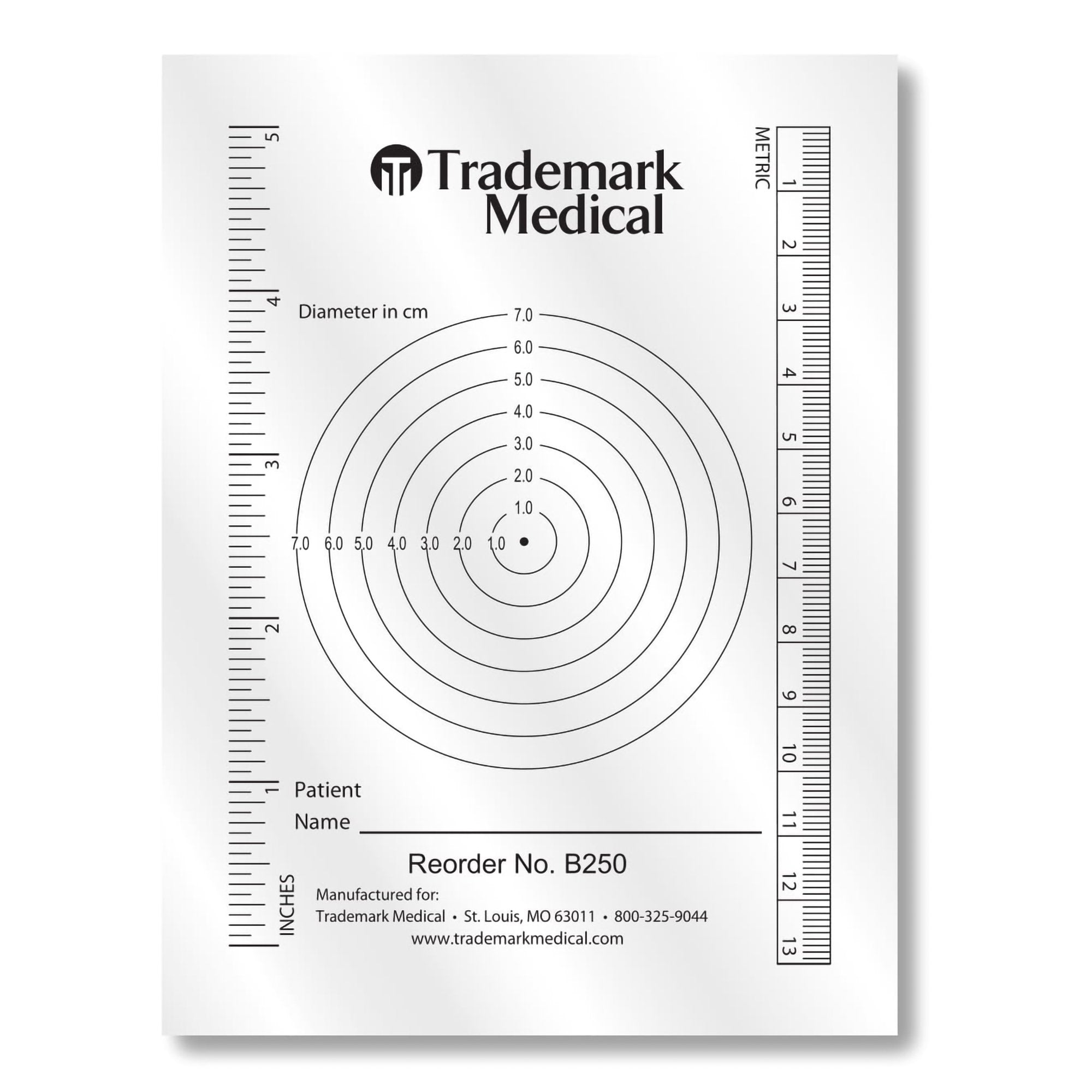 Trademark Medical Measuring Guide 3-3/4 X 5-1/2 Inch Plastic (233315_B ...