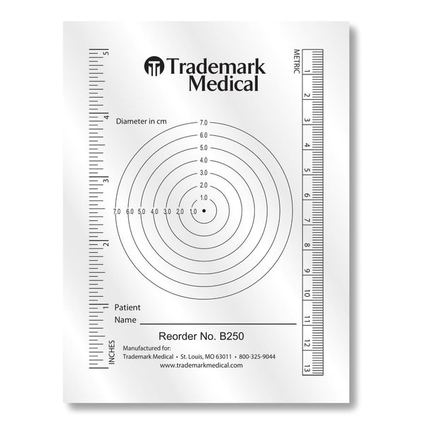 Trademark Medical Measuring Guide 3-3/4 X 5-1/2 Inch Plastic (233315_BX) 250/BX